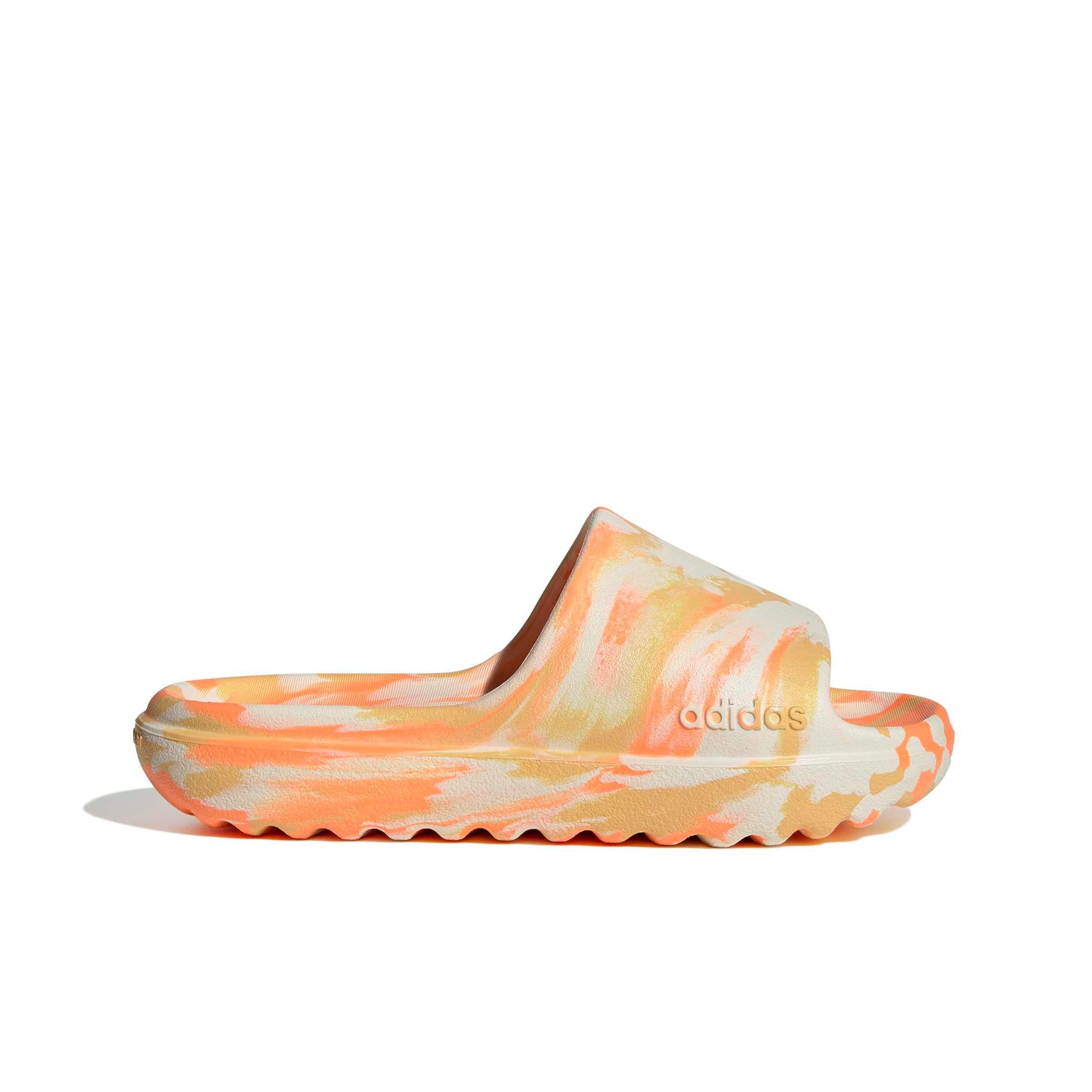 adidas Adilette Lumia "Lucid Orange/Semi Ice Tangerine/Off White" Grade School Boys' Slide - ORANGE/TANGERINE/OFF WHITE